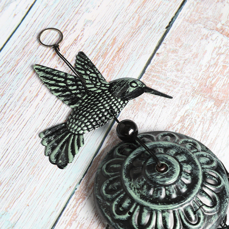 Wholesale Vintage Metal Green Wrought Iron Easter Wind Chimes